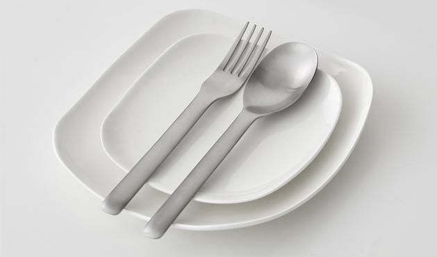 樂司／304不鏽鋼寬柄叉匙2件組