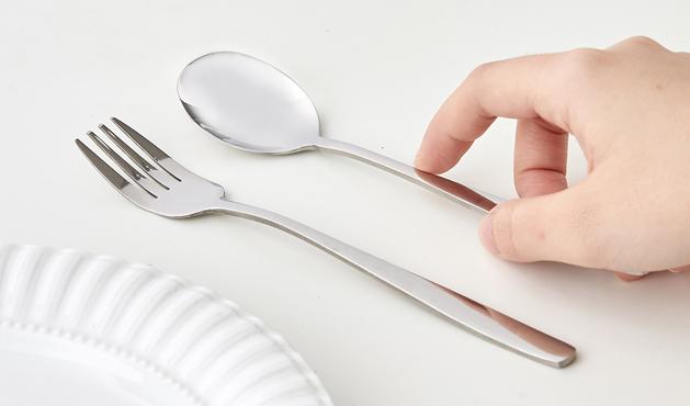 樂司／304不鏽鋼細柄叉匙2件組